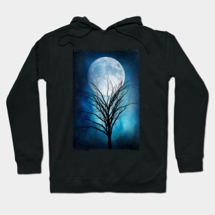 Moon And Tree Illustration Hoodie